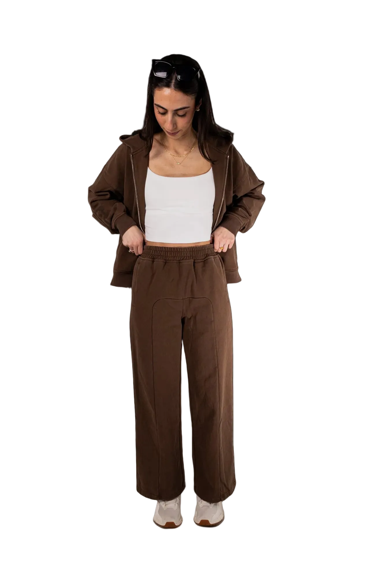 "MOCHA" WIDE LEG SWEATS