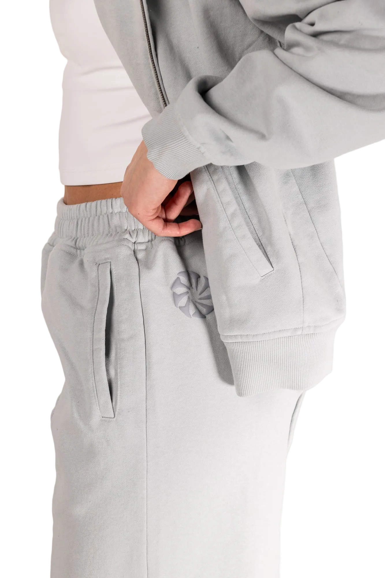 "LIVID GREY" WIDE LEG SWEATS