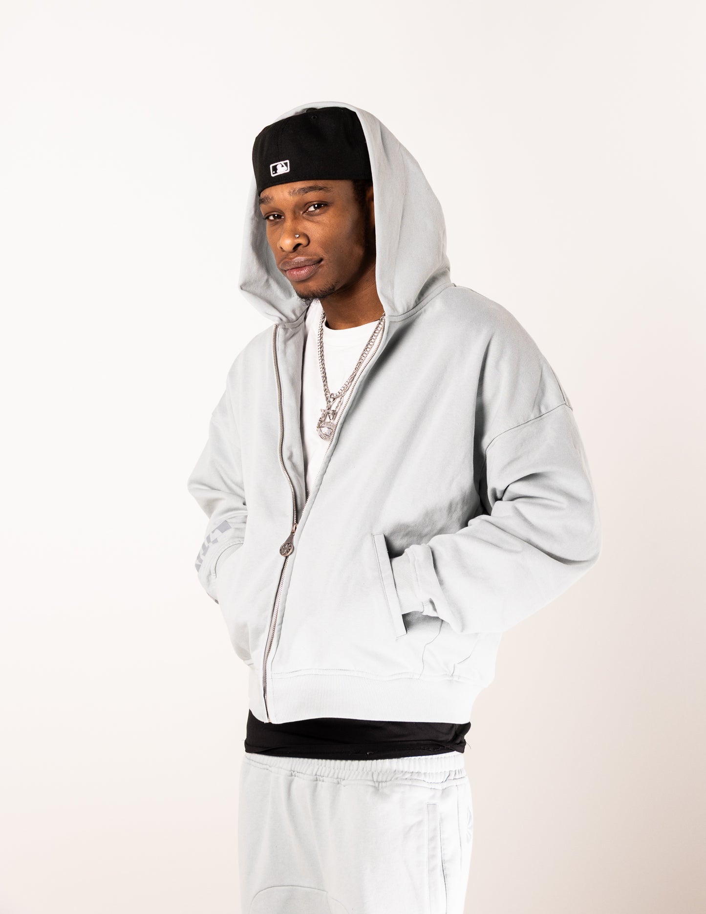 "LIVID GREY" ZIP UP JACKET