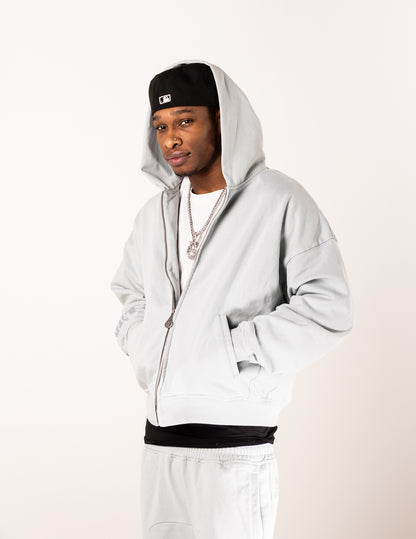 "LIVID GREY" ZIP UP JACKET