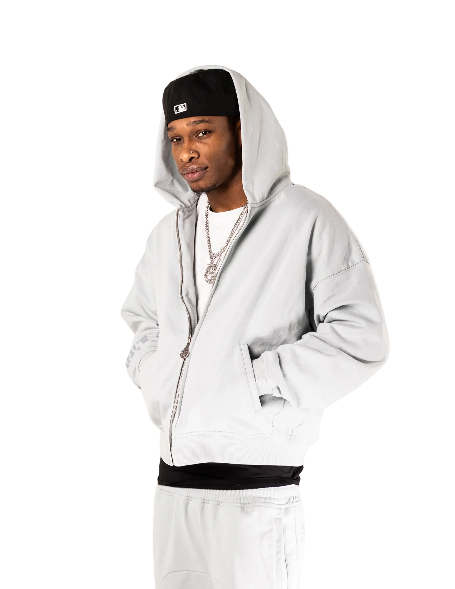 "LIVID GREY" ZIP UP JACKET