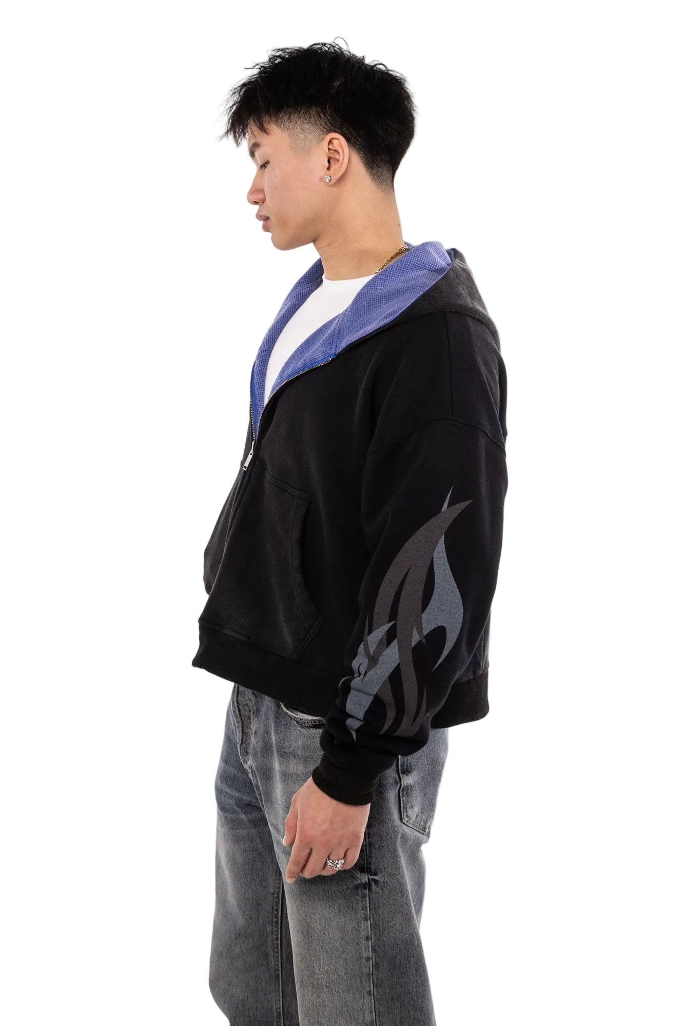 "GROWTH" REVERSIBLE ZIP UP JACKET